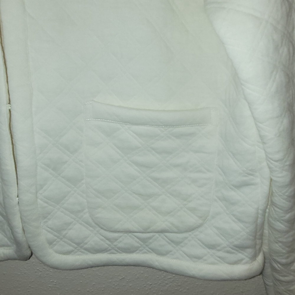 J. Crew Womens Quilted Jacket In Ivory Size Medium - Picture 5 of 7